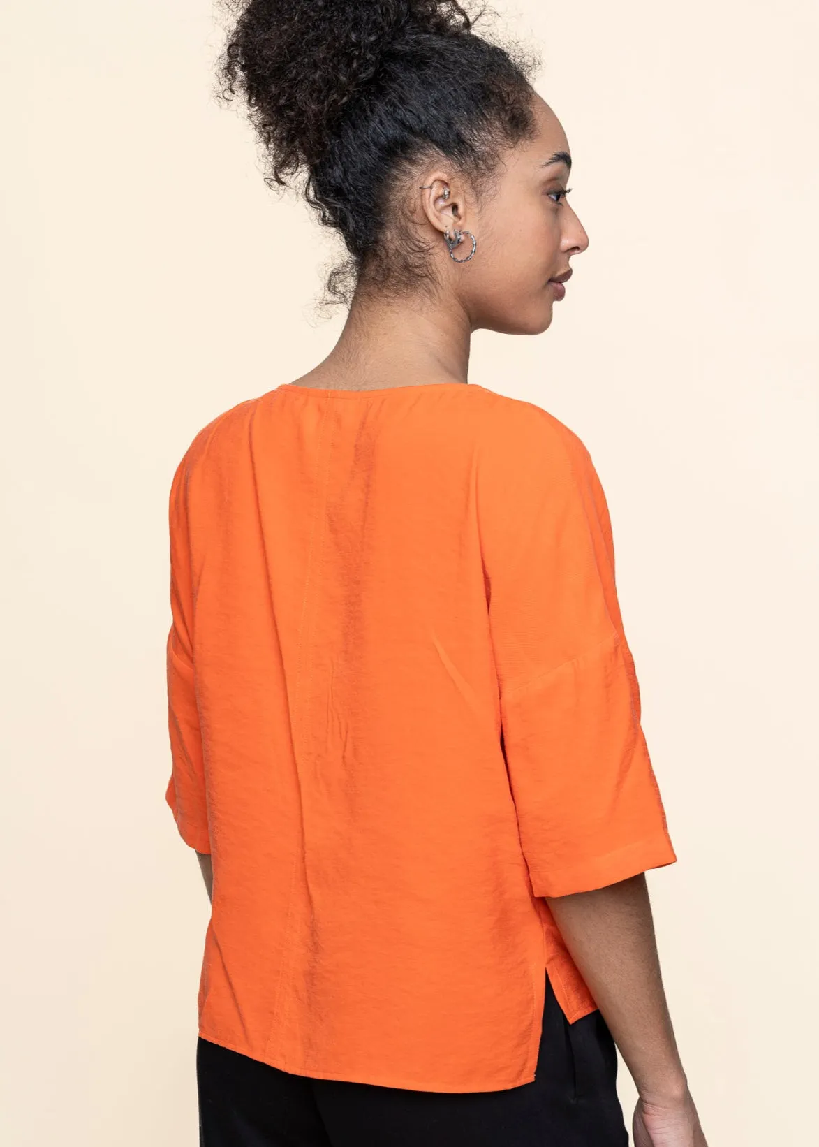 Blouse en tencel | orange "maitia shirt - tile red", SKFK, photo 2