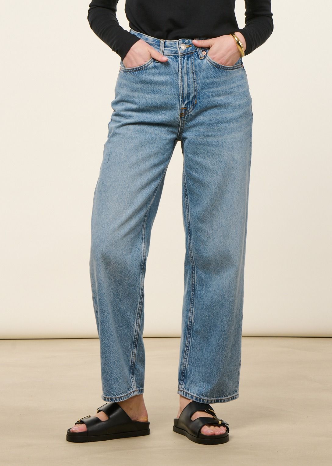 Jeans mit geradem Schnitt aus Bio-Baumwolle und Tencel | Hellblau "liora cropped cindy light used", Kings of Indigo, Foto 1