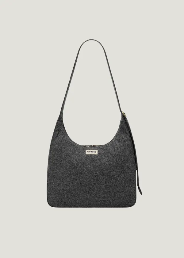 Sac à bandoulière en coton biologique | gris "claire denim gris foncé", Hindbag