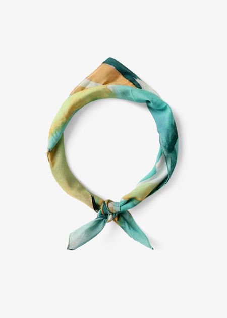 Bandana en coton bio | multicolor "Bandana Bio Baumwolle - Grün" - Rotholz