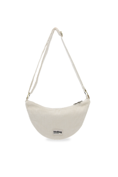 Sac bandoulière en coton bio  | écru "andrea velours"