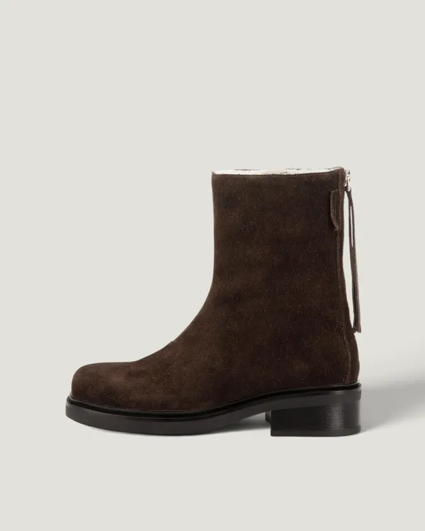 Bottines en cuir daim doublées | marron "Karlie", Vagabond
