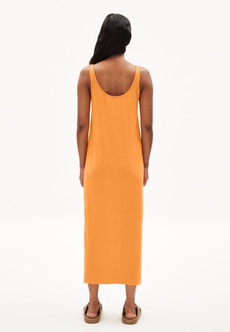 Robe longue orange en ecovero - maeliaa solid mangorange, Armedangels, photo 2