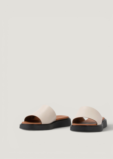 Sandales en cuir certifié | blanc "connie off white", Vagabond, photo 3