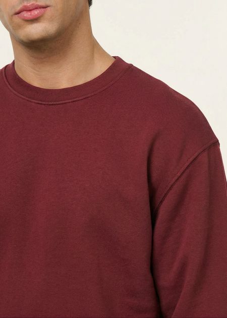 Sweat oversize en coton bio | bordeaux - WeDressFair