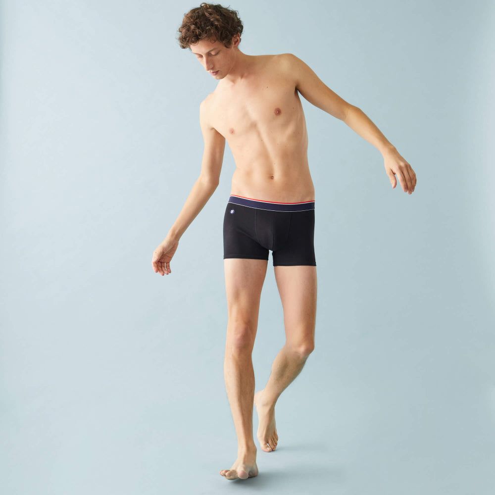 Boxer made in france en coton bio | noir 