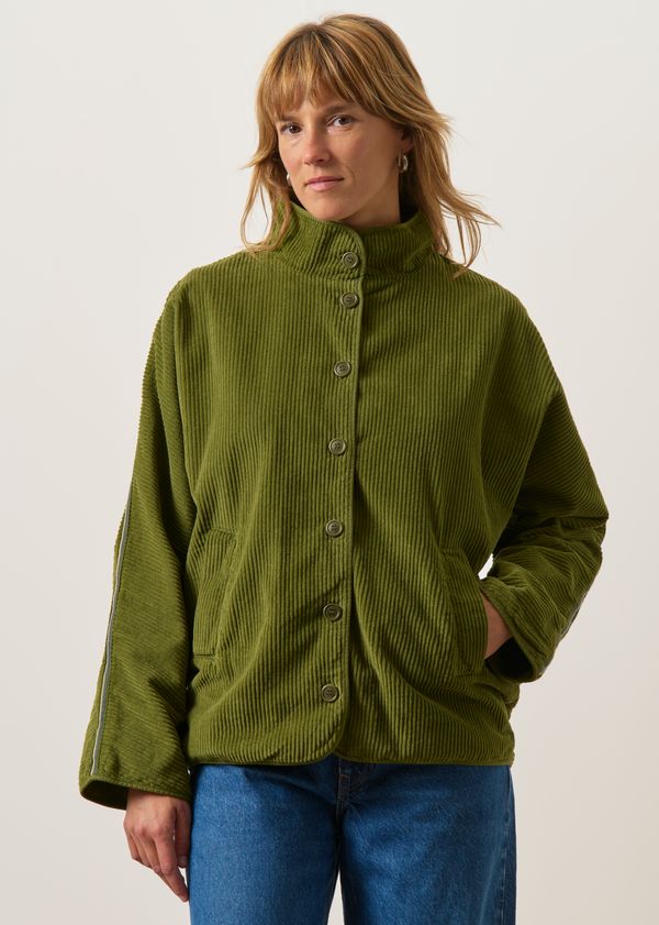 Veste velours en coton bio | vert kaki "fidèle", Graine