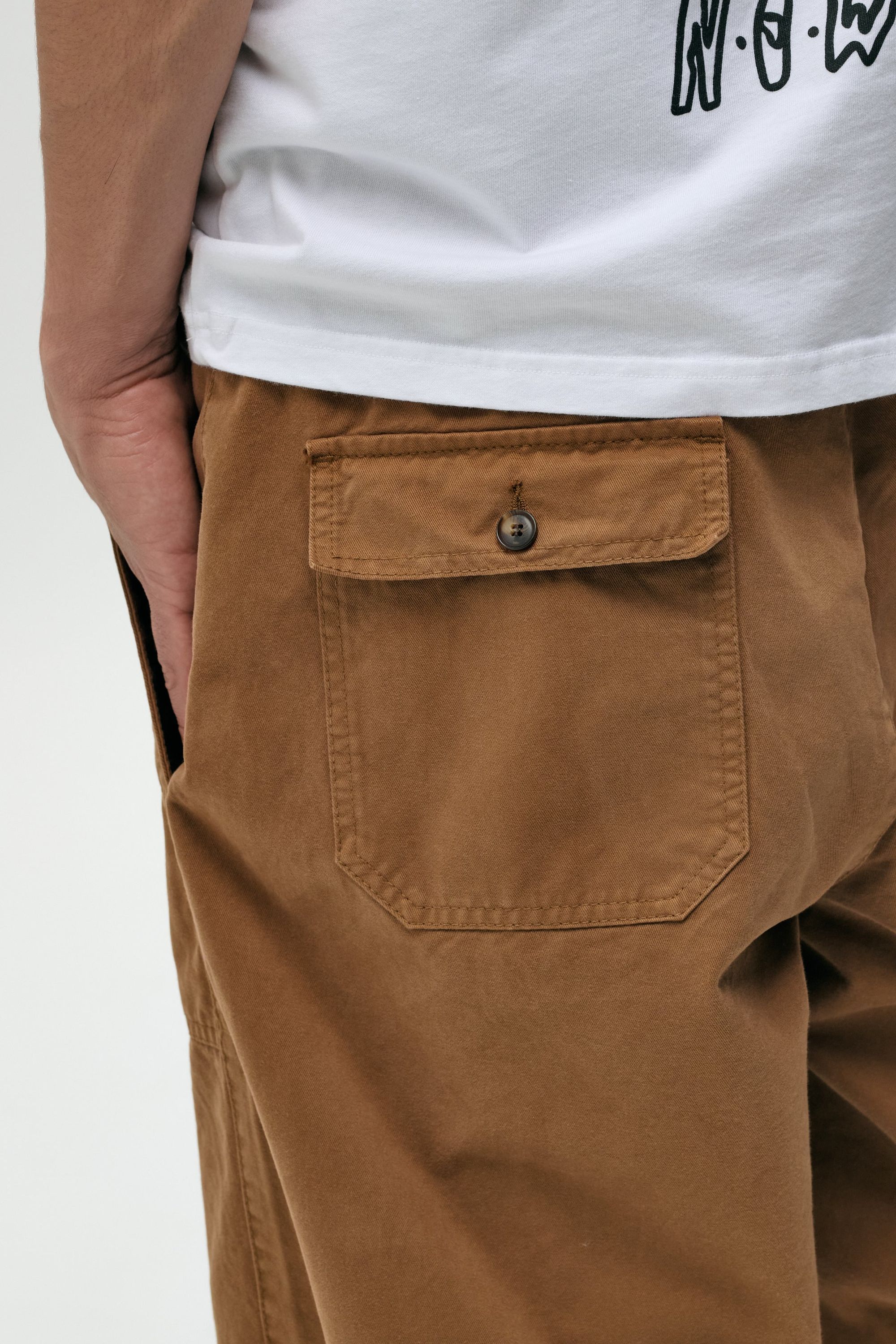 Weite Hose aus Bio-Baumwolle | Braun "Fatigue brown pant", NWHR, Foto 5
