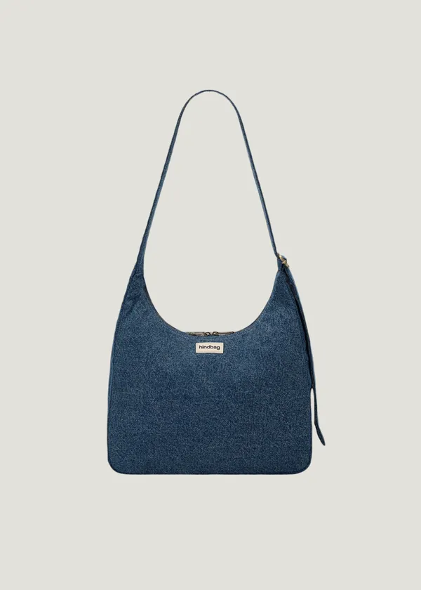 Sac à bandoulière en coton biologique | bleu "claire denim bleu foncé", Hindbag