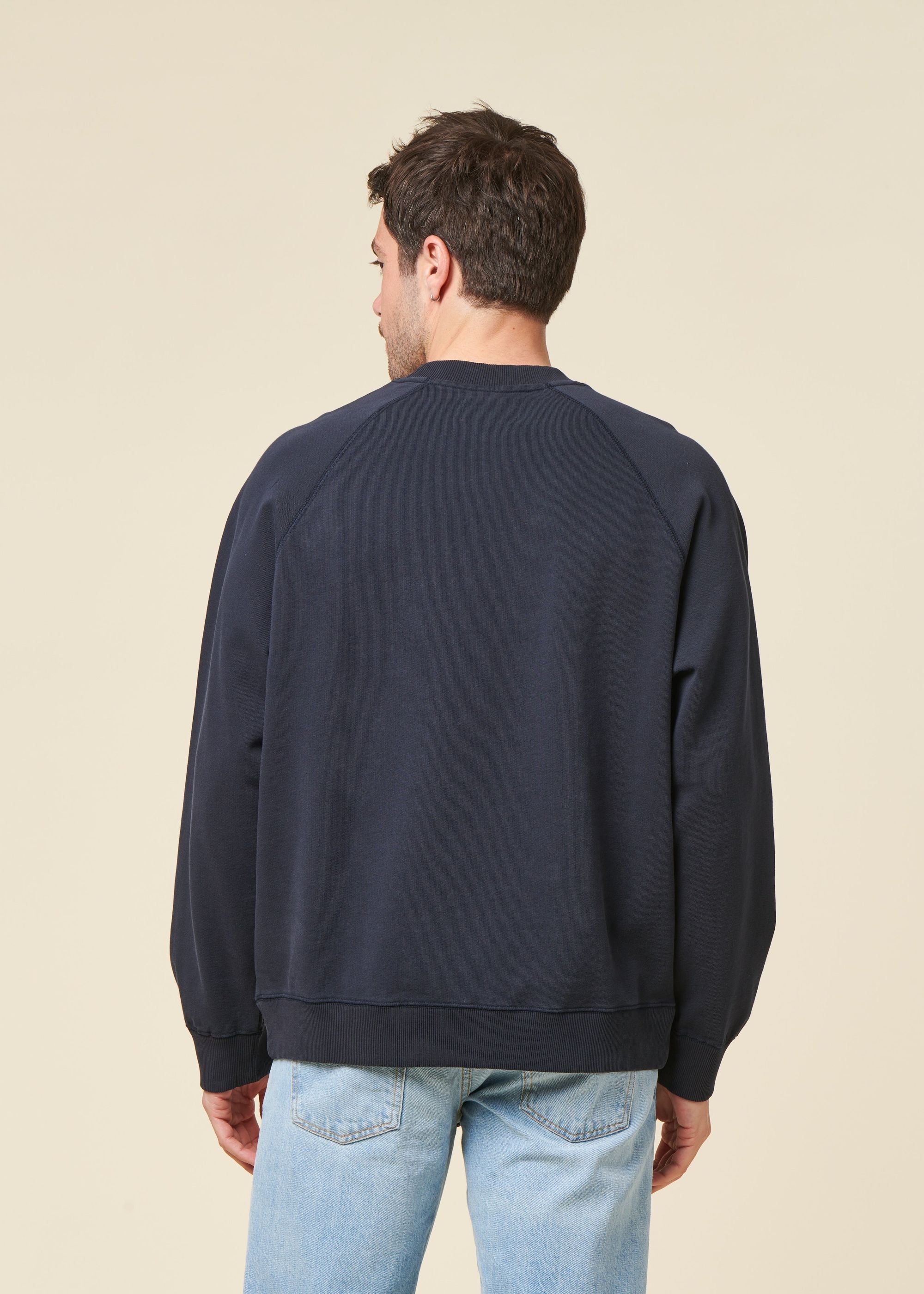 Sweatshirt aus Bio-Baumwolle | Blau "sol type navy pepe sweatshirt - blue", Thinking Mu, Foto 2