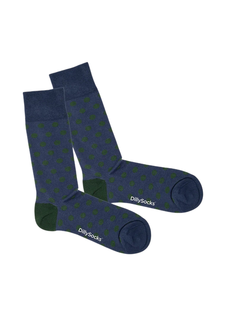 Chaussettes en coton bio | bleu "shade dots" - Dilly socks