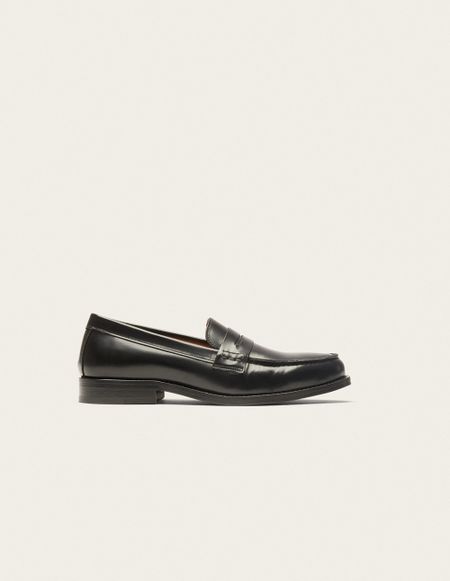 Mocassins en cuir certifié | cuir box noir "Fanny"