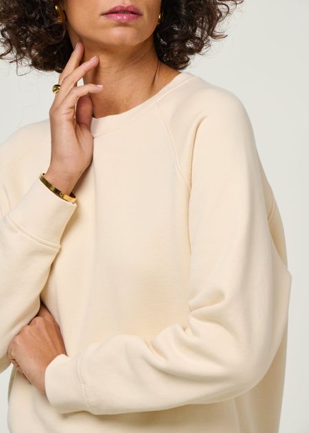 Sweat en coton bio | écru - WeDressFair