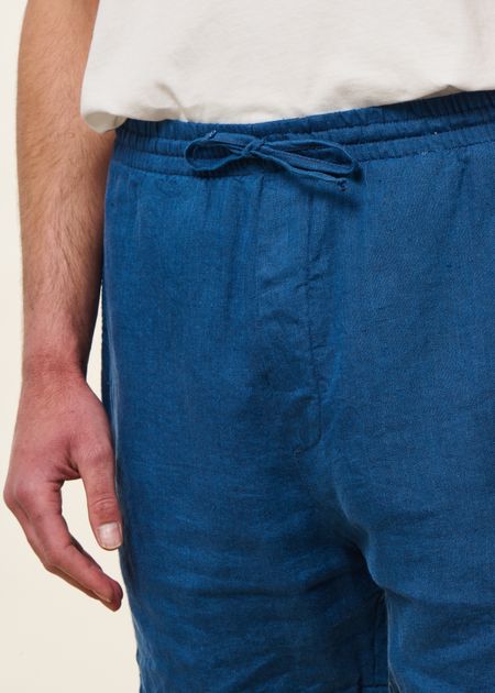Short en coton bio | bleu "Relaxed shorts organic cotton - ocean blue" - Rotholz