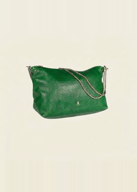 Sac à main cuir tannage végétal | vert "mallow - bubble tennis" - Craie Studio
