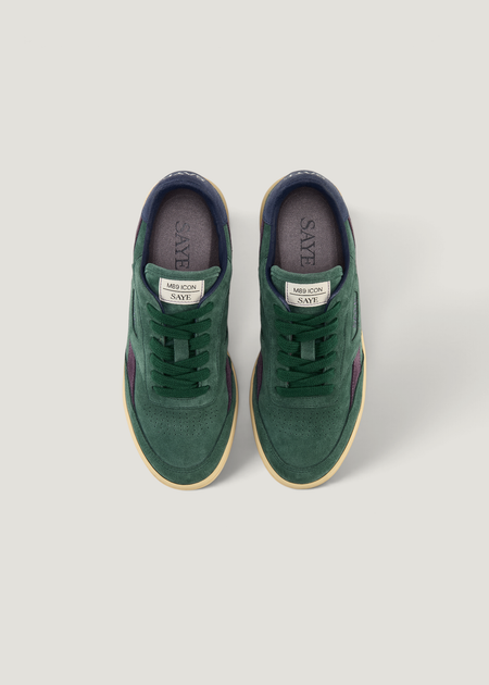 Sneaker aus zertifiziertem Veloursleder | Grün "M89 icon - teal & plum", SAYE, Foto 4