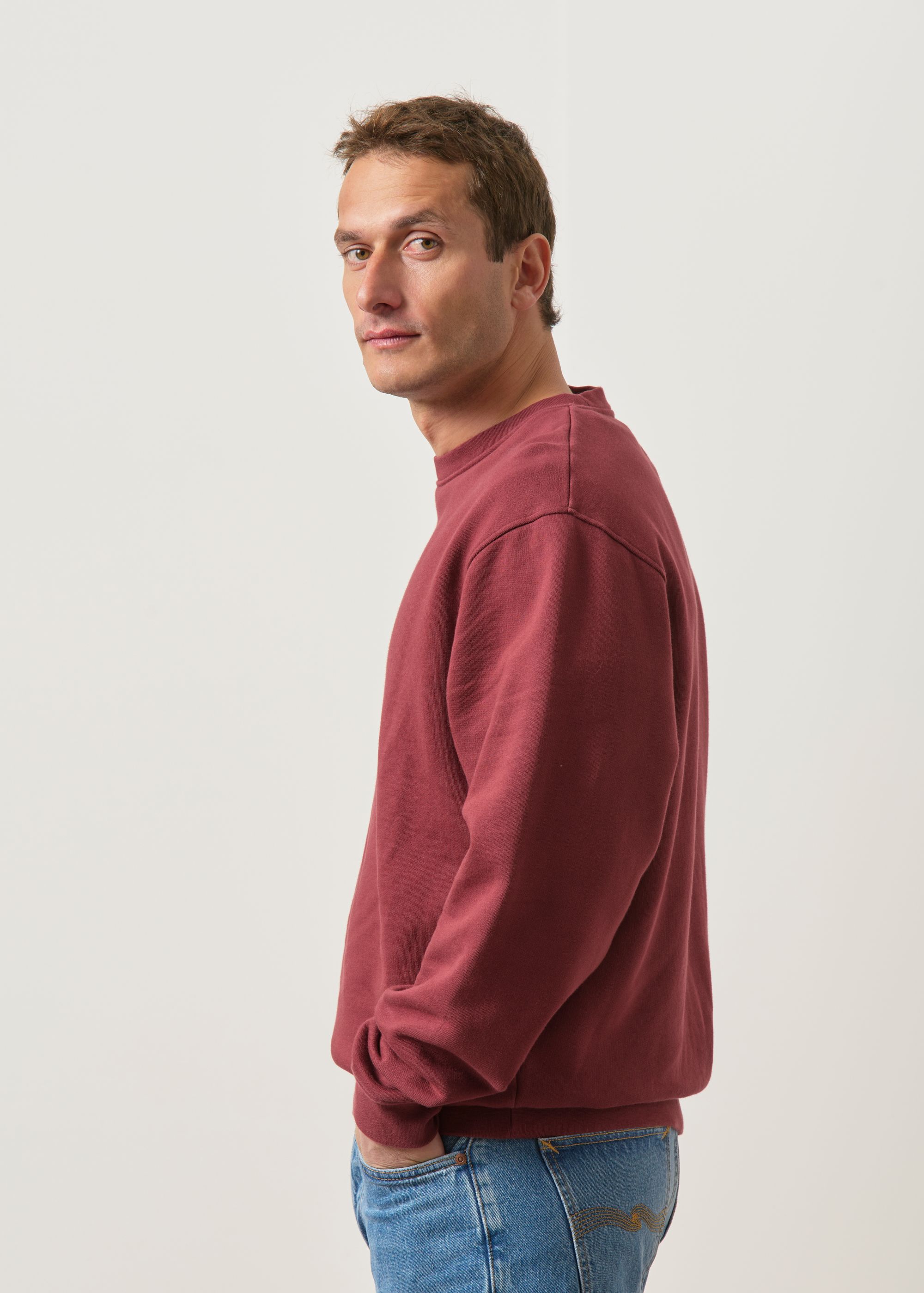 Oversize-Sweatshirt aus Bio-Baumwolle | Bordeaux, WeDressFair, Foto 3