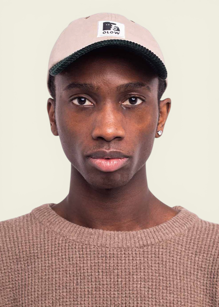 Casquette en coton biologique | beige et vert "casquette six pannel stanton vert - green" - Olow