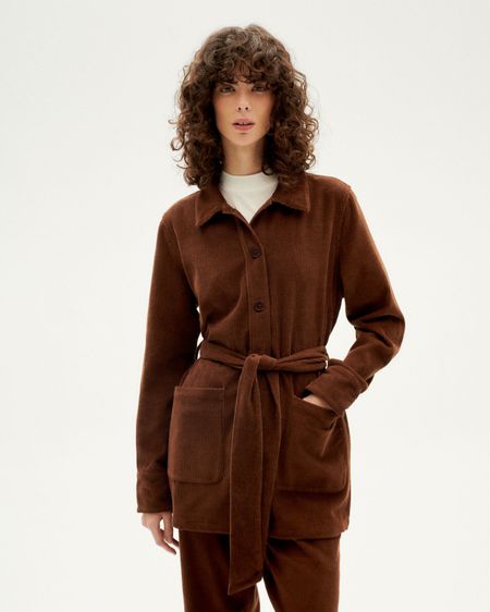 Cordjacke aus Bio-Baumwolle | Braun "chocolate corduroy taylor jacket", Thinking Mu, Foto 1