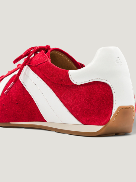 Baskets en cuir certifié | rouge "B4", Belledonne Paris, photo 5