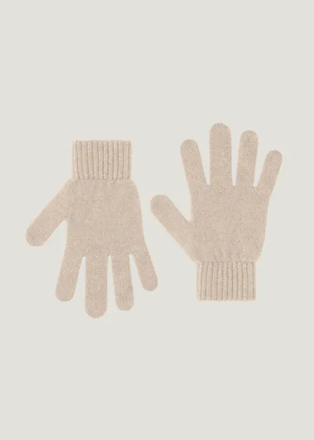 Gant en laine merinos recyclées | écru "merino wool gloves - ivory white", Colorful Standard