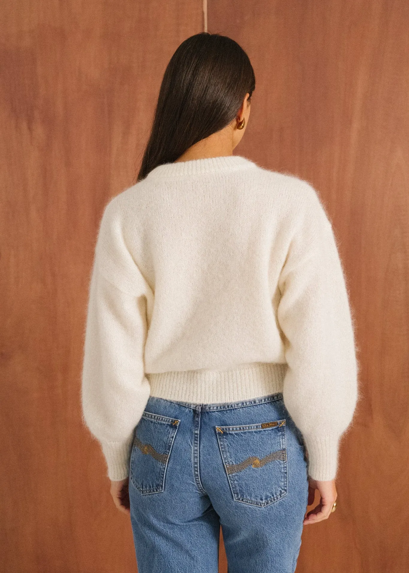 Pull en mohair certifié |  écru "séréna", Bonjour Demain, photo 5