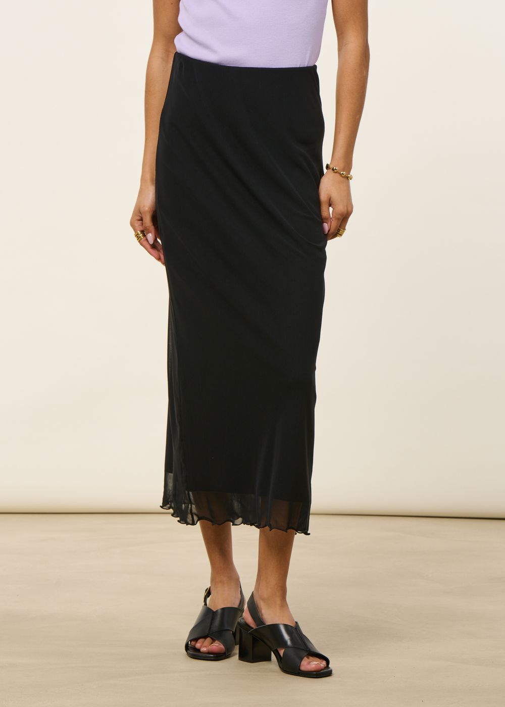 Jupe en matière recyclée | "smuk - black" femme - Jan'n June