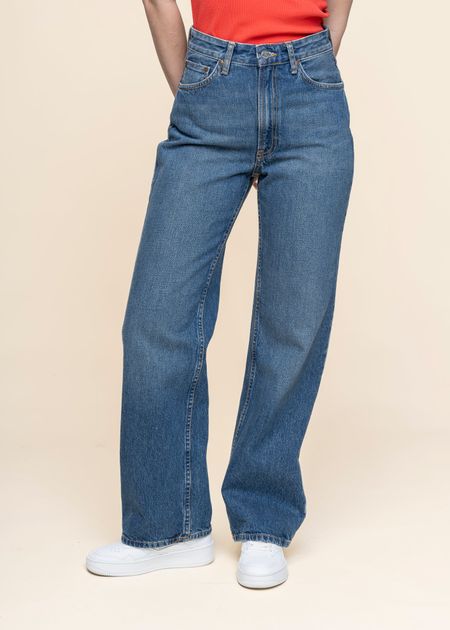 Jean droit large en coton biologique | "clean eileen blue days - blue days" - Nudie Jeans