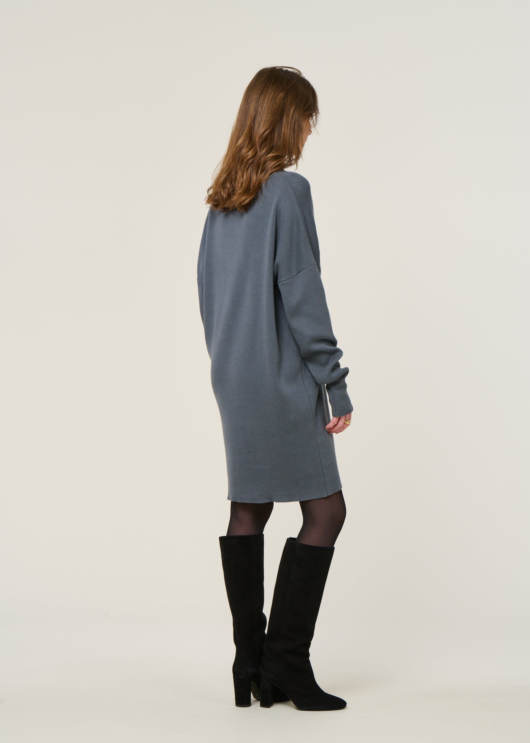 Strickkleid aus Bio-Baumwolle | Grau "nuna - turbulence", Jan'n June, Foto 4