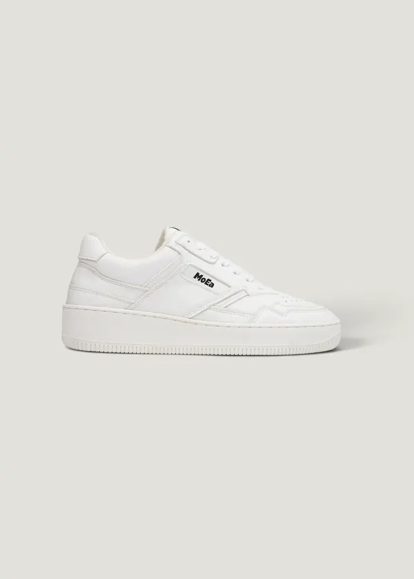 Baskets vegan en matière végétale | blanc "gen 1 corn full white", Moea