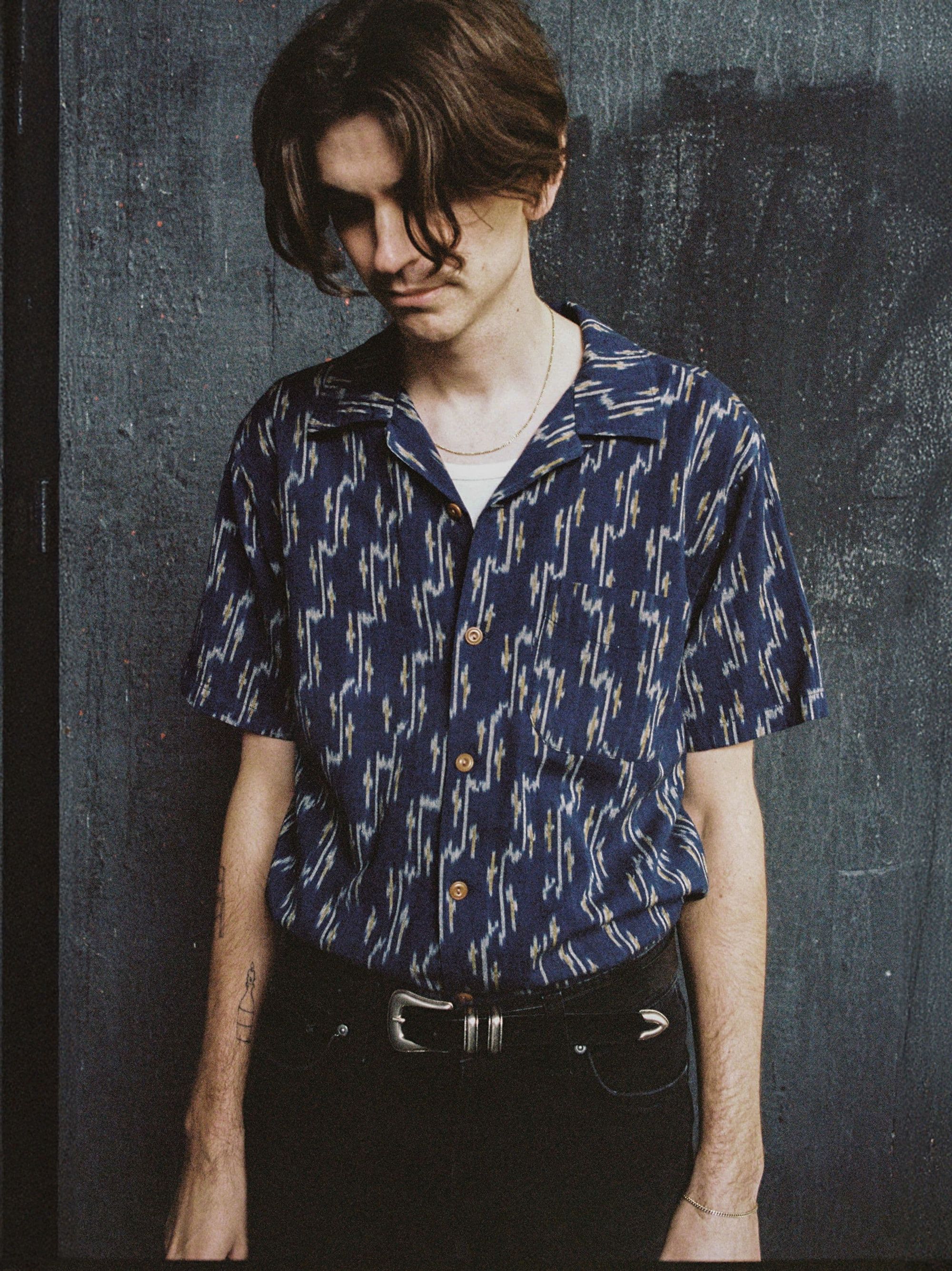Hemd aus Bio-Baumwolle | Blau "arvid ikat shirt - blueberry", Nudie Jeans, Foto 1