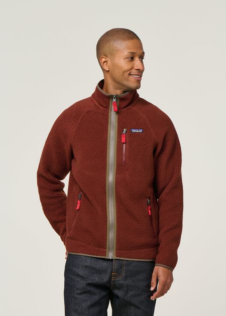 Veste polaire zippée en matière recyclée | marron "m's retro pile jkt - dvl"