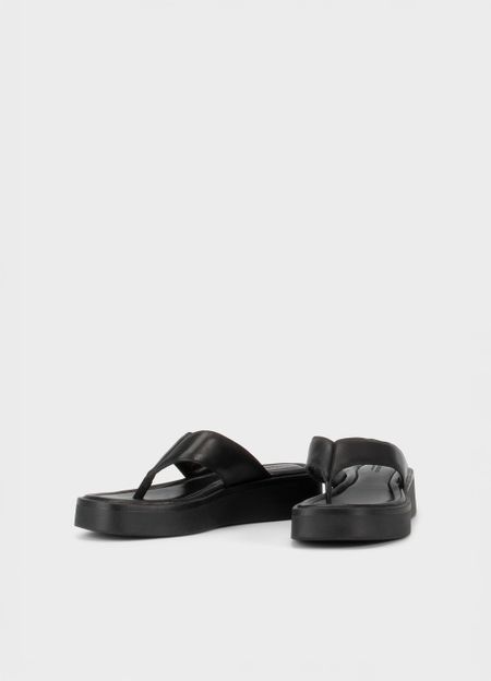 Sandales plateforme en cuir certifié | noir "danya - black" - Vagabond