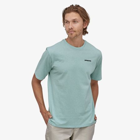 T-shirt imprimé turquoise en recyclé - p6 logo responsibili-tee