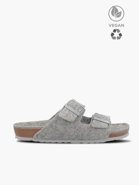 Sandales vegan en feutre recyclé | gris "hawaii - monochrome gray"