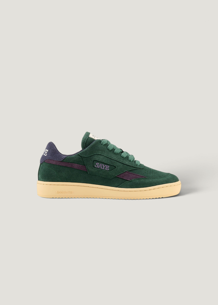 Baskets en cuir suède certifié | vert "M89 icon - teal & plum" - SAYE