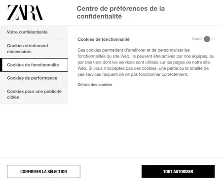 Vous pouvez refuser certains cookies ou les désactiver en accédant aux paramètres