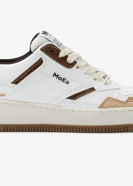 Baskets vegan | multicolor "gen1 - coco white & brown suede" - Moea