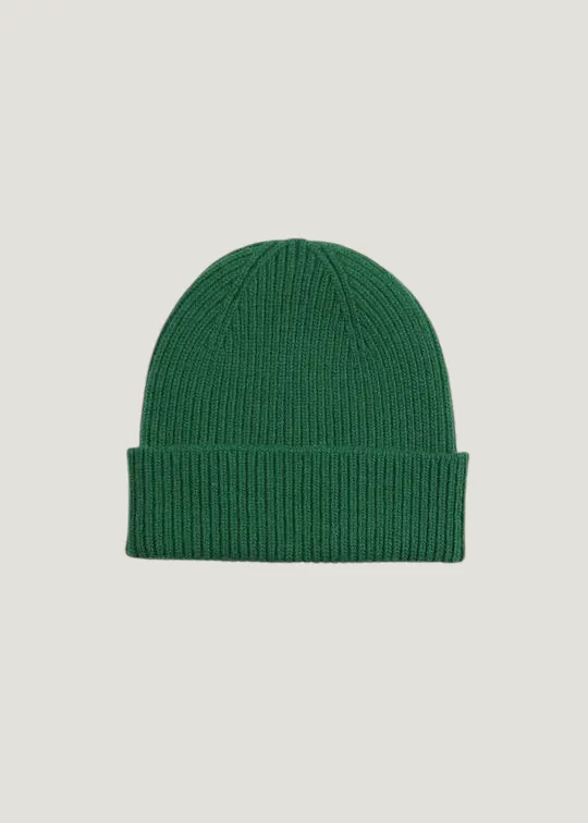 Bonnet en laine mérinos recyclée | vert "merino wool beanie - kelly green", Colorful Standard