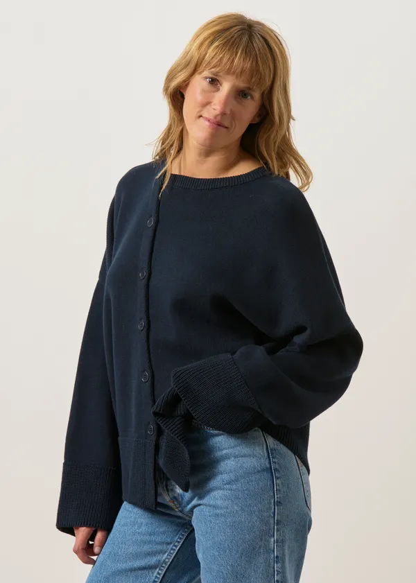 Gilet en coton bio | bleu "Pebble - nightfall", Jan'n June