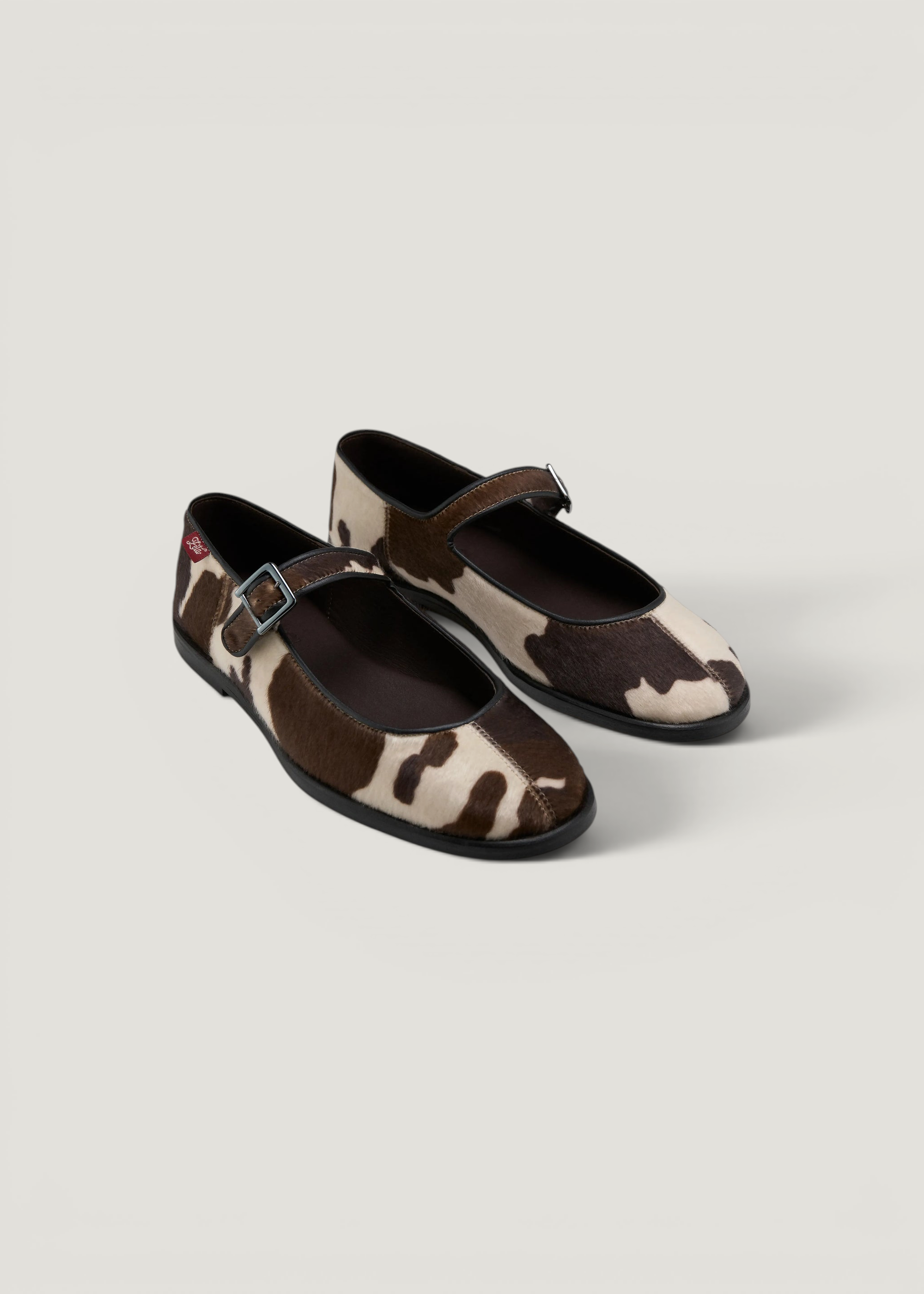 Ballerine à bride | beige et marron "Gaia vache - vache", Zèta Shoes, photo 2