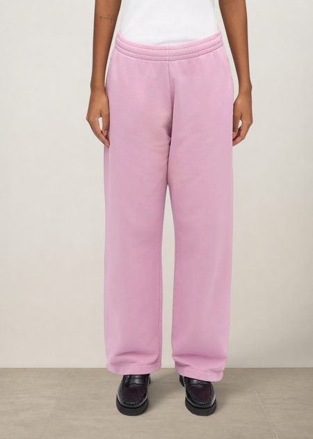 Jogging ample en coton bio | rose "organic straight leg sweatpants - cherry blossom"