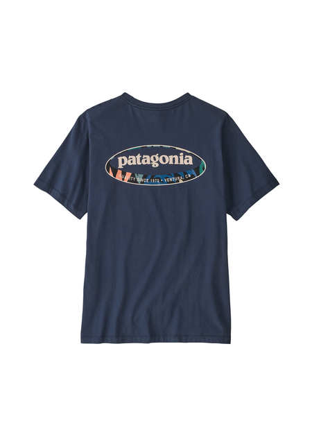 T-shirt en coton bio | marine "95 oval logo t-shirt - nnko" - Patagonia