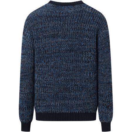 Pull en maille de coton bio | mélange de bleu "multicolored crew neck blue aop", Knowledge Cotton Apparel, photo 7