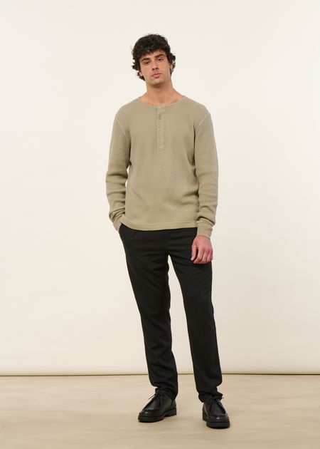 Pantalon droit en lyocell et lin bio | noir "Tim linen-mix pant vegan - black jet", Knowledge Cotton Apparel, photo 5