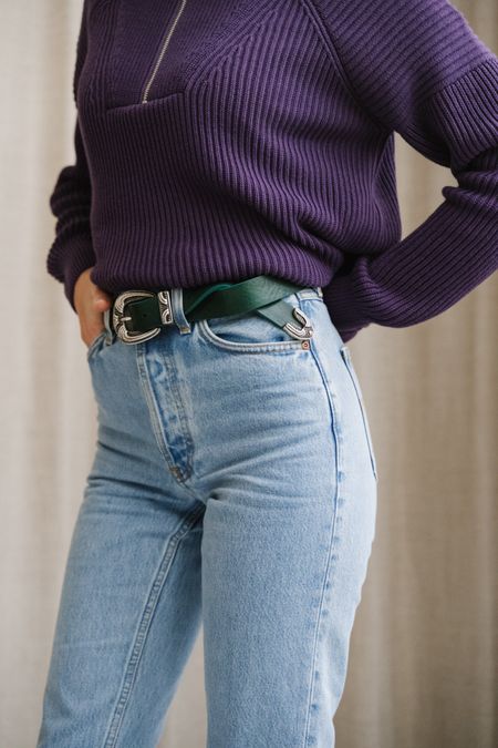 Ceinture made in france en cuir tannage végétal | vert foncé "keith forest", KOST Paris, photo 4