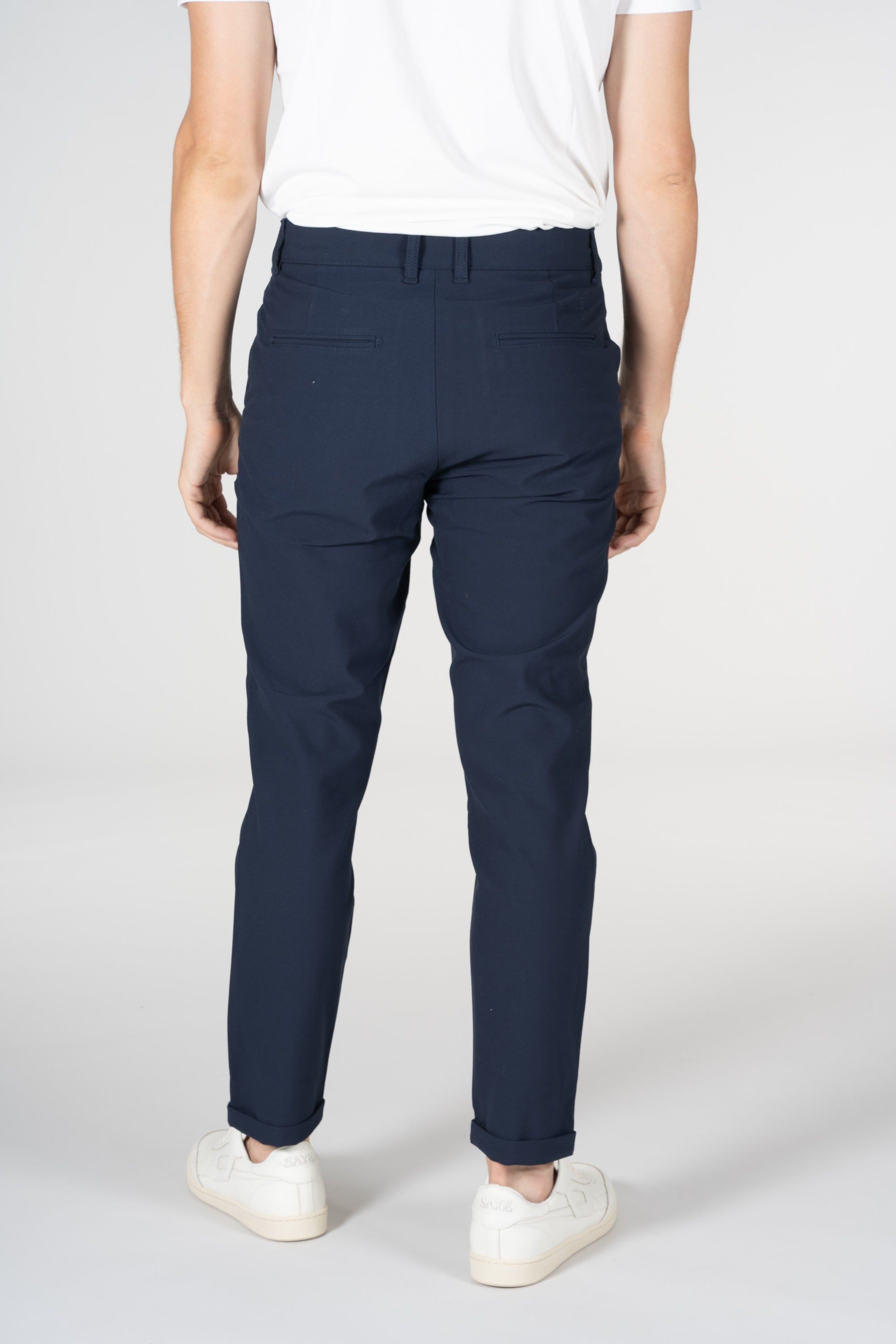 Chino droit bleu nuit en recyclé et ecovero - joe total eclipse, Knowledge Cotton Apparel, photo 4