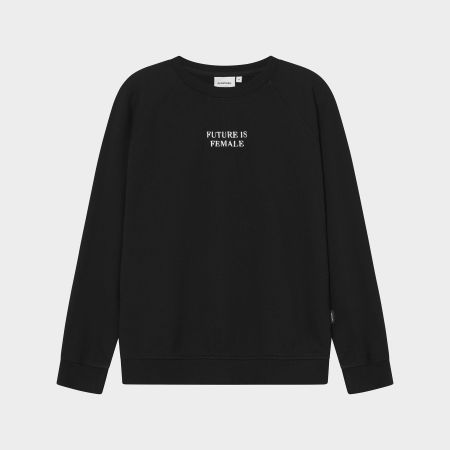 Sweatshirt en coton bio | noir "ystad future is female black" - Dedicated