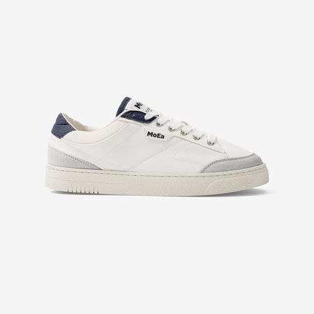 Baskets vegan en matière végétale | bleu "gen3 mushroom white & navy"