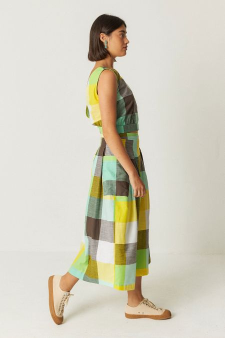 Karierter Midirock aus Bio-Baumwolle | Mehrfarbig "irama-gots skirt - checks", SKFK, Foto 3
